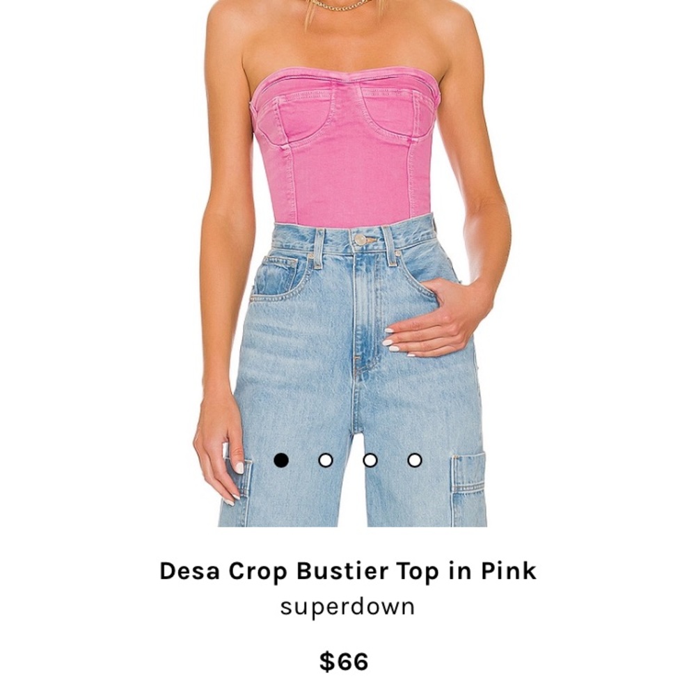 Super down Desa strapless denim top